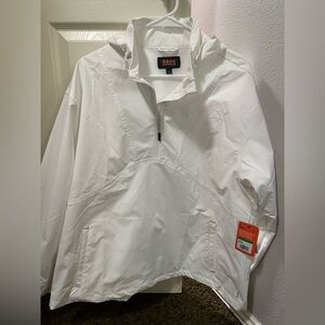 NWT Womens Bass Outdoor Half Zip White Jacket Large Retail $99
